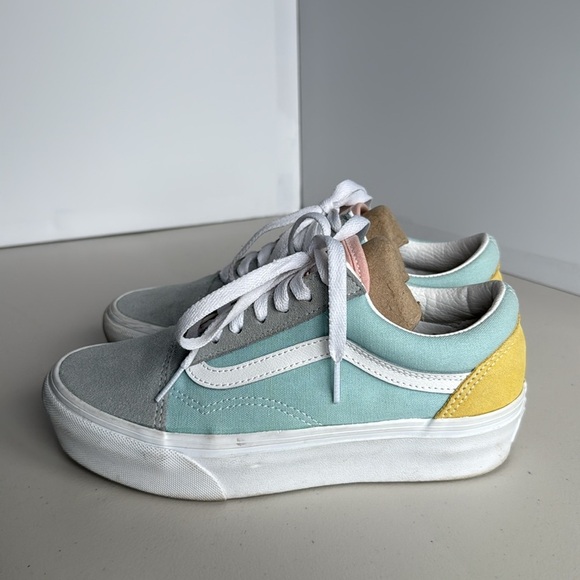 Vans Old Skool Pastel Colorblock Platform Shoes - Picture 8 of 16